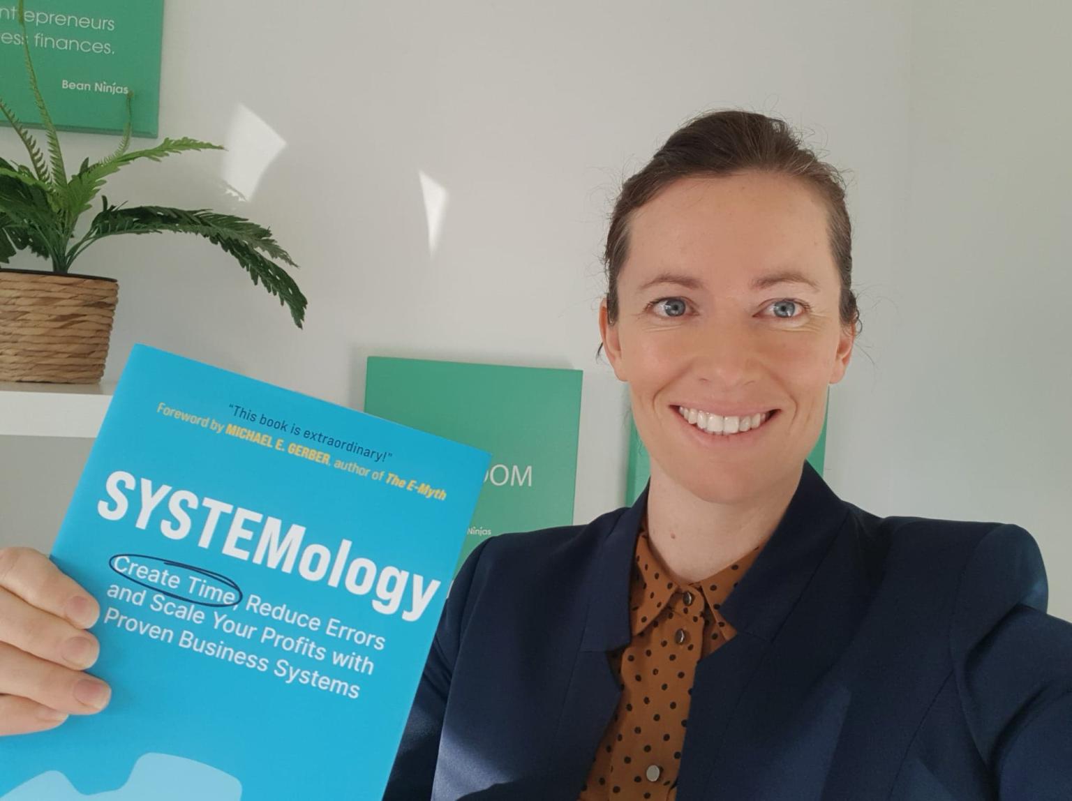 Meryl, Bean Ninjas with the SYSTEMology book